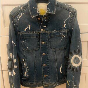 KERRI ROSENTHAL Sunshine Painted Jean Jacket NEW Size SMALL